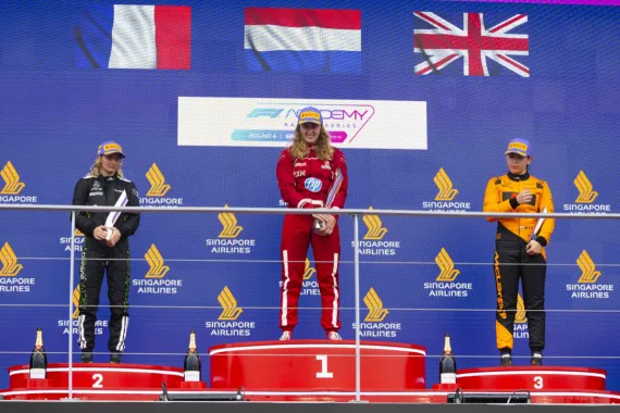 PREMA takes podium finish in tricky Singapore weekend
